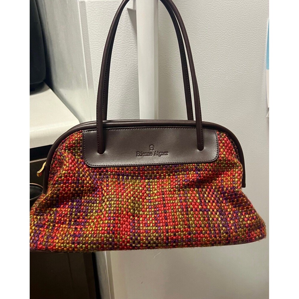 NEW etienne aigner vintage tweed bag